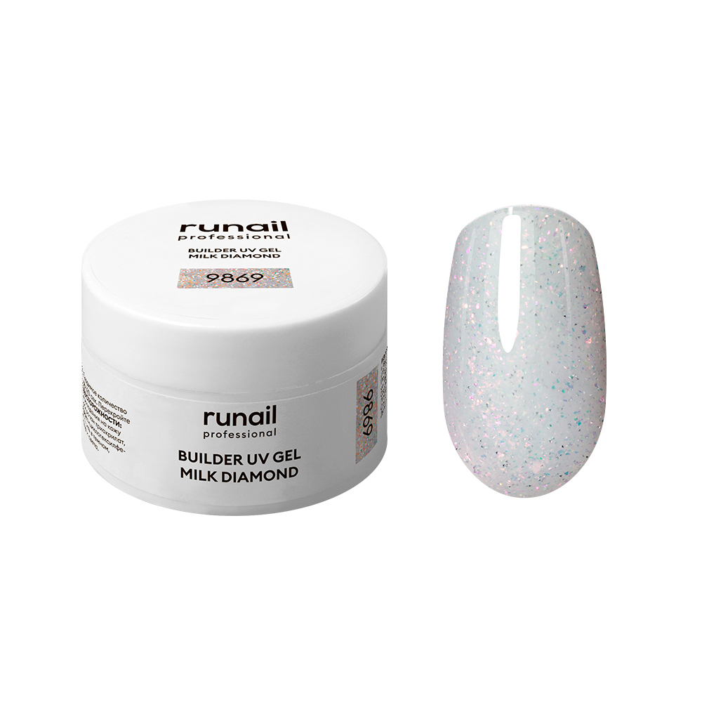 Runail Гель моделирующий Светоотражающий MILK DIAMOND 9869 15г