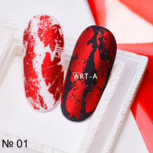 Фольга переводная ART-A 50см красный металлик (01)