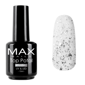 MAX Nails Top Potal Silver 15мл