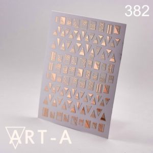Наклейка 3D 382 розовое золото