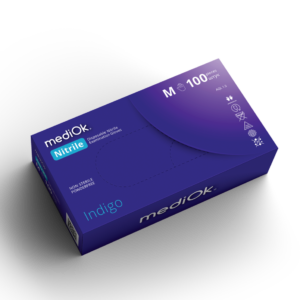 mediOk Перчатки нитриловые фиолетовые INDIGO M 50 пар
