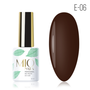 MIO Nails гель-лак E-06 Темный шоколад 8мл