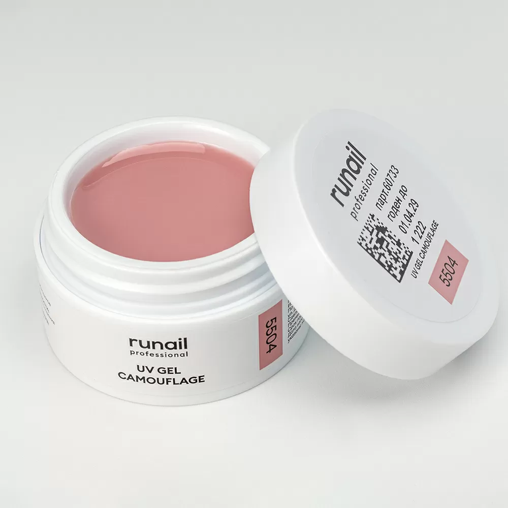 Runail Гель камуфлирующий Пудровая роза 5504 15г — изображение 2