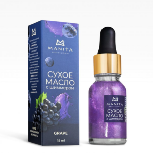 MANITA PROFESSIONAL Масло для кутикулы сухое укрепляющее с шиммером GRAPE 15мл
