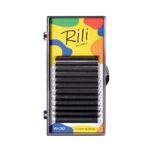 Rili Ресницы черные в пучках W-3D микс 0,10/D/8-14мм (12 линий)